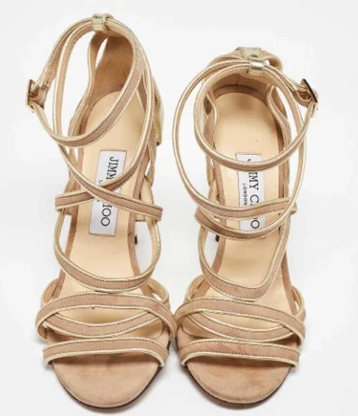 Jimmy Choo Pre-owned Leather sandals Yellow Dames