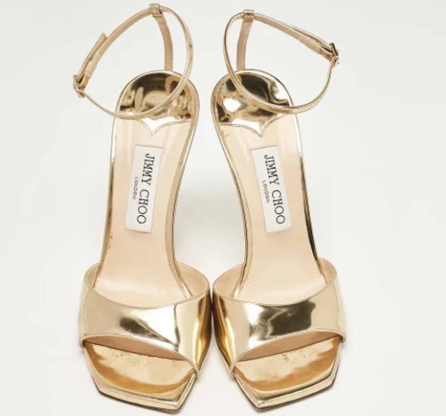 Jimmy Choo Pre-owned Leather sandals Yellow Dames