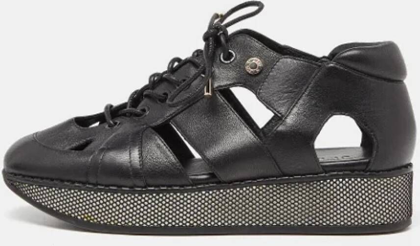 Jimmy Choo Pre-owned Leather sneakers Black Dames