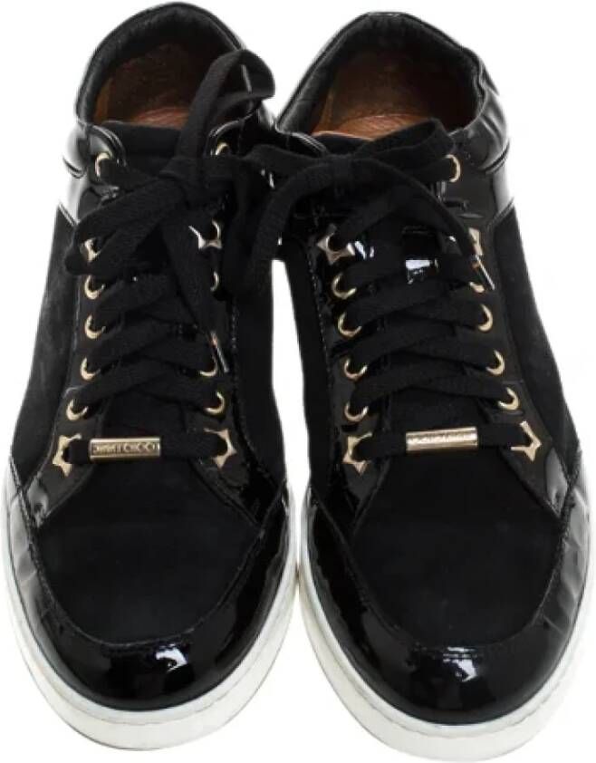 Jimmy Choo Pre-owned Leather sneakers Black Dames