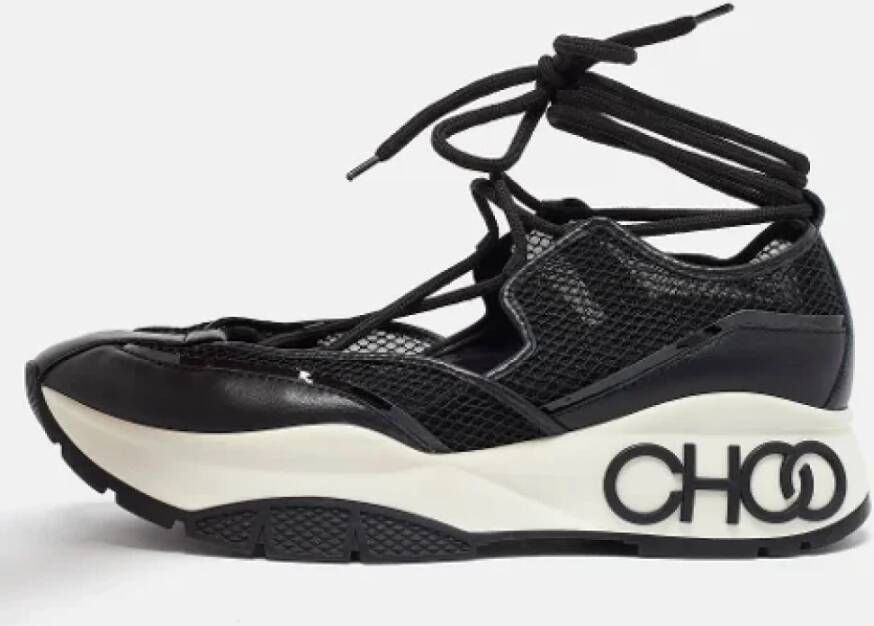 Jimmy Choo Pre-owned Leather sneakers Black Dames