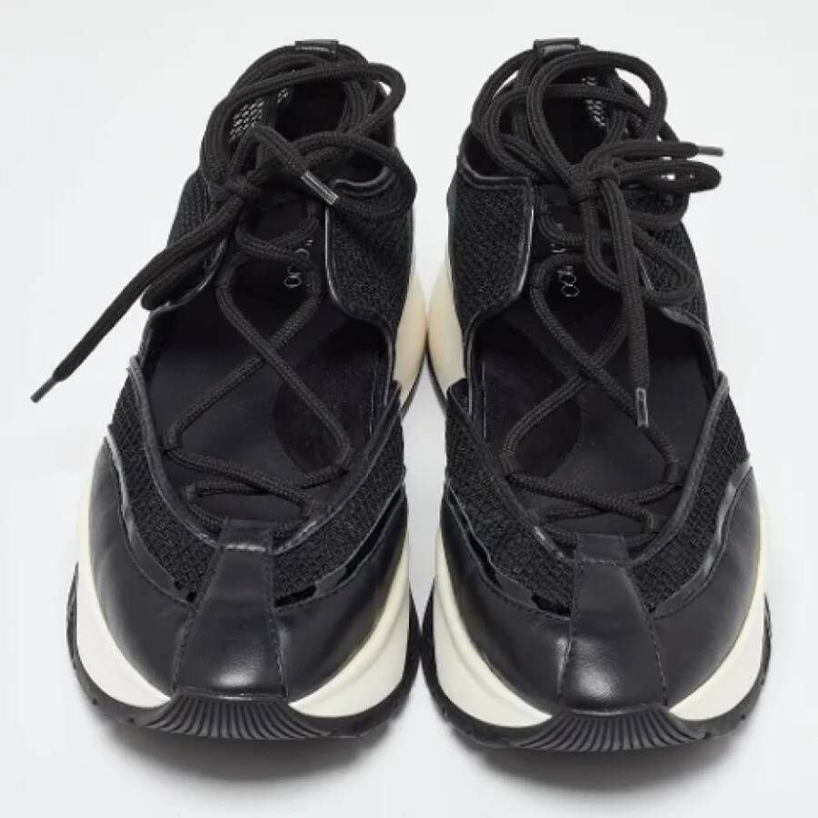 Jimmy Choo Pre-owned Leather sneakers Black Dames