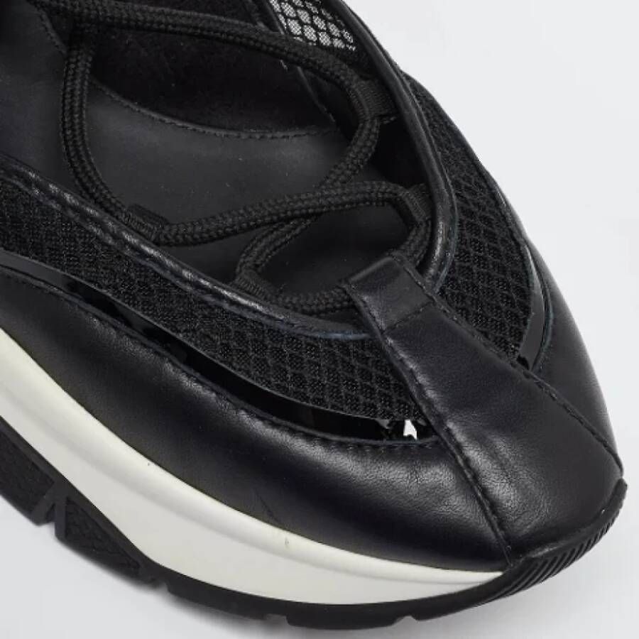 Jimmy Choo Pre-owned Leather sneakers Black Dames