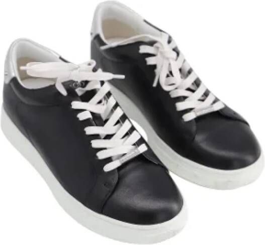 Jimmy Choo Pre-owned Leather sneakers Black Dames