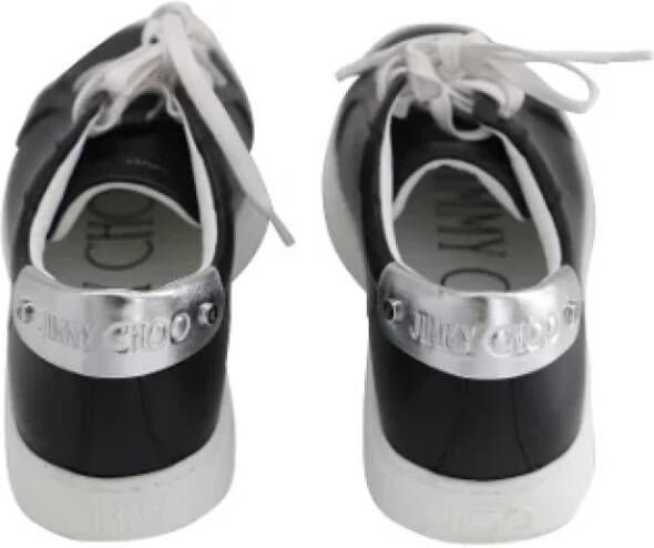 Jimmy Choo Pre-owned Leather sneakers Black Dames