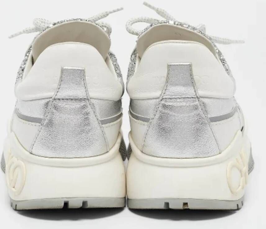 Jimmy Choo Pre-owned Leather sneakers Gray Dames