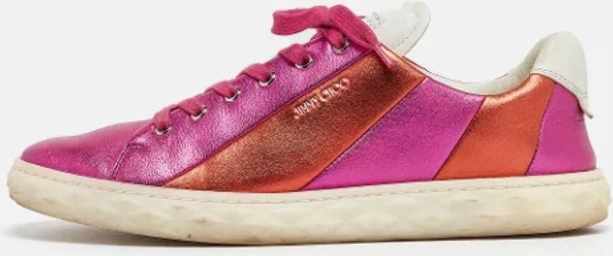 Jimmy Choo Pre-owned Leather sneakers Multicolor Dames