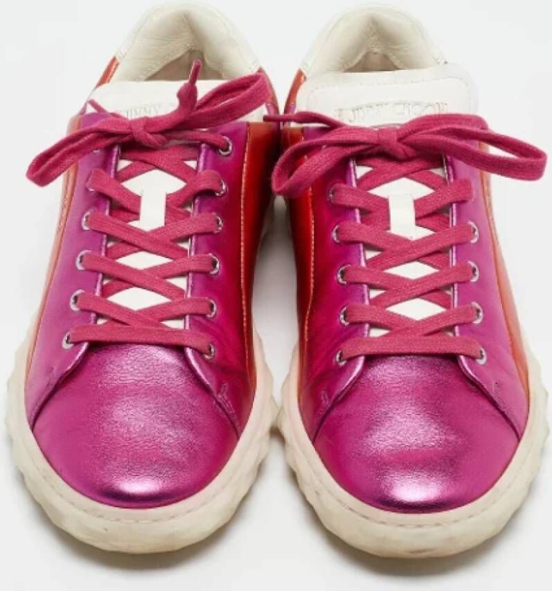 Jimmy Choo Pre-owned Leather sneakers Multicolor Dames