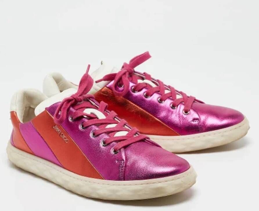 Jimmy Choo Pre-owned Leather sneakers Multicolor Dames