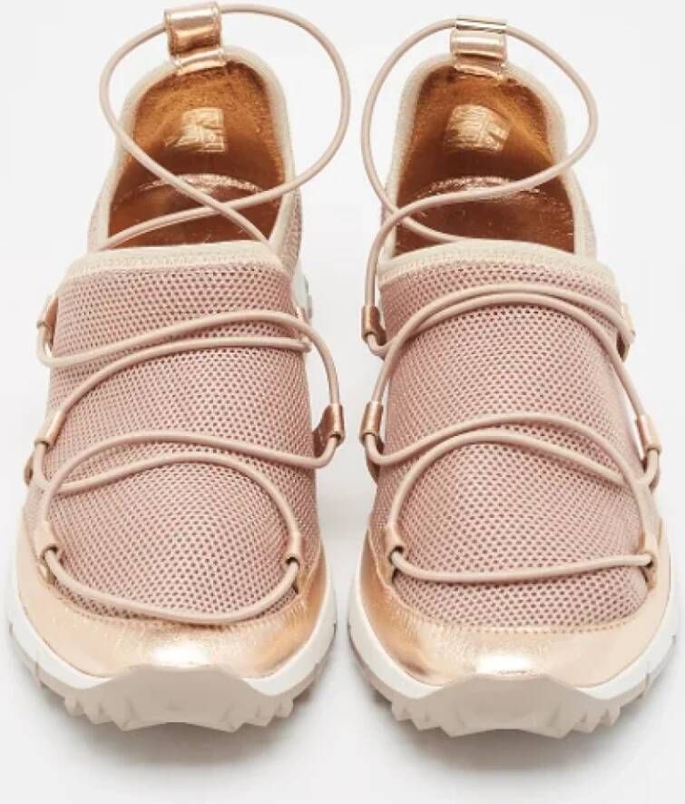 Jimmy Choo Pre-owned Leather sneakers Pink Dames