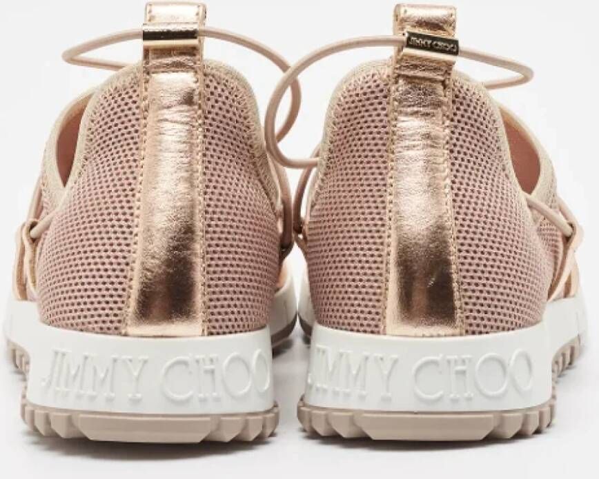 Jimmy Choo Pre-owned Leather sneakers Pink Dames