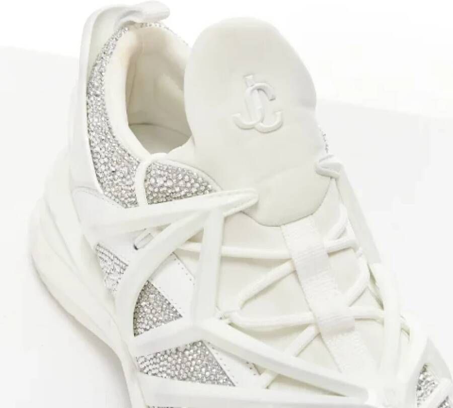 Jimmy Choo Pre-owned Leather sneakers White Dames