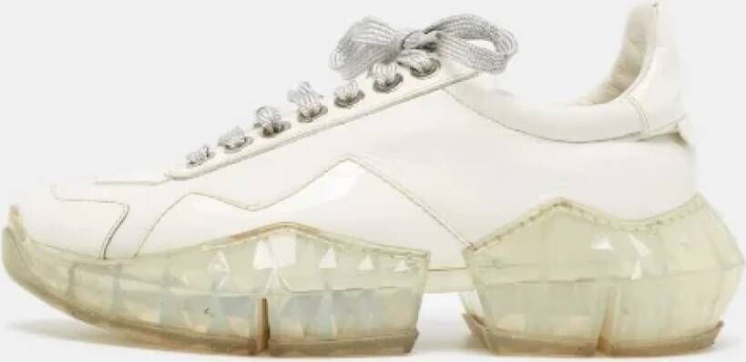 Jimmy Choo Pre-owned Leather sneakers White Dames