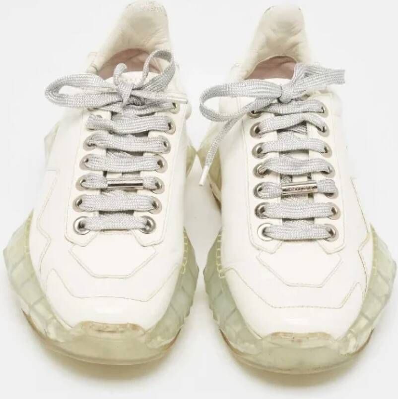 Jimmy Choo Pre-owned Leather sneakers White Dames