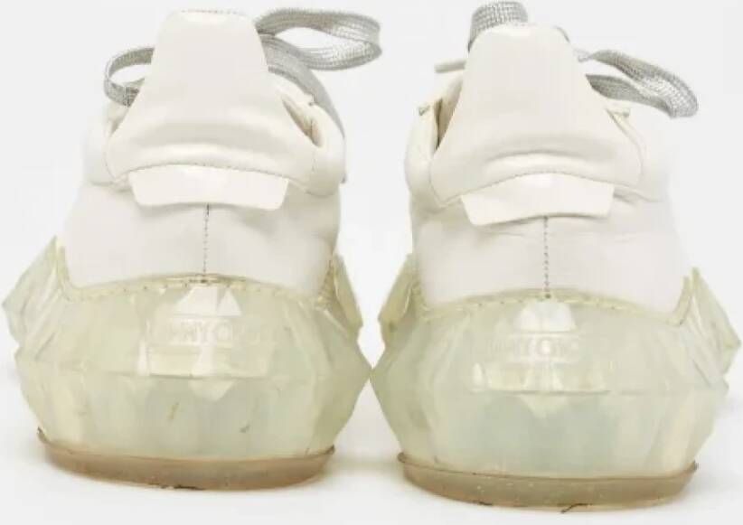 Jimmy Choo Pre-owned Leather sneakers White Dames