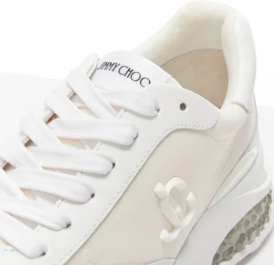 Jimmy Choo Pre-owned Leather sneakers White Dames