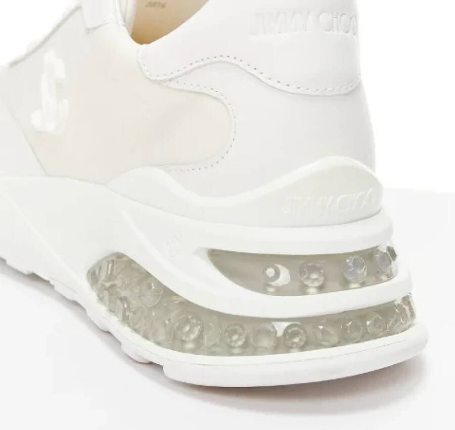 Jimmy Choo Pre-owned Leather sneakers White Dames