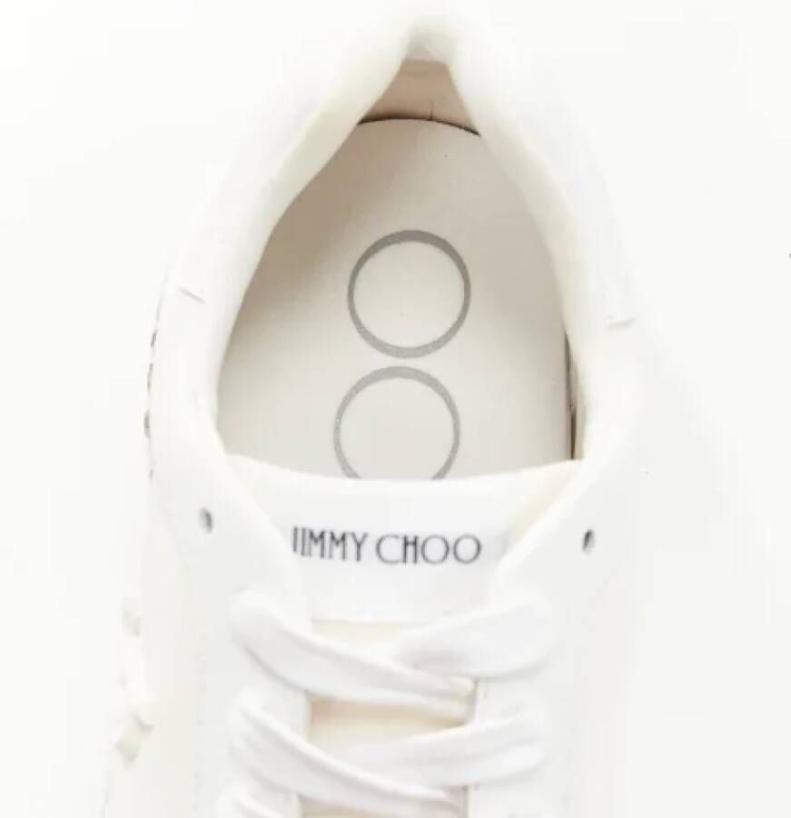 Jimmy Choo Pre-owned Leather sneakers White Dames