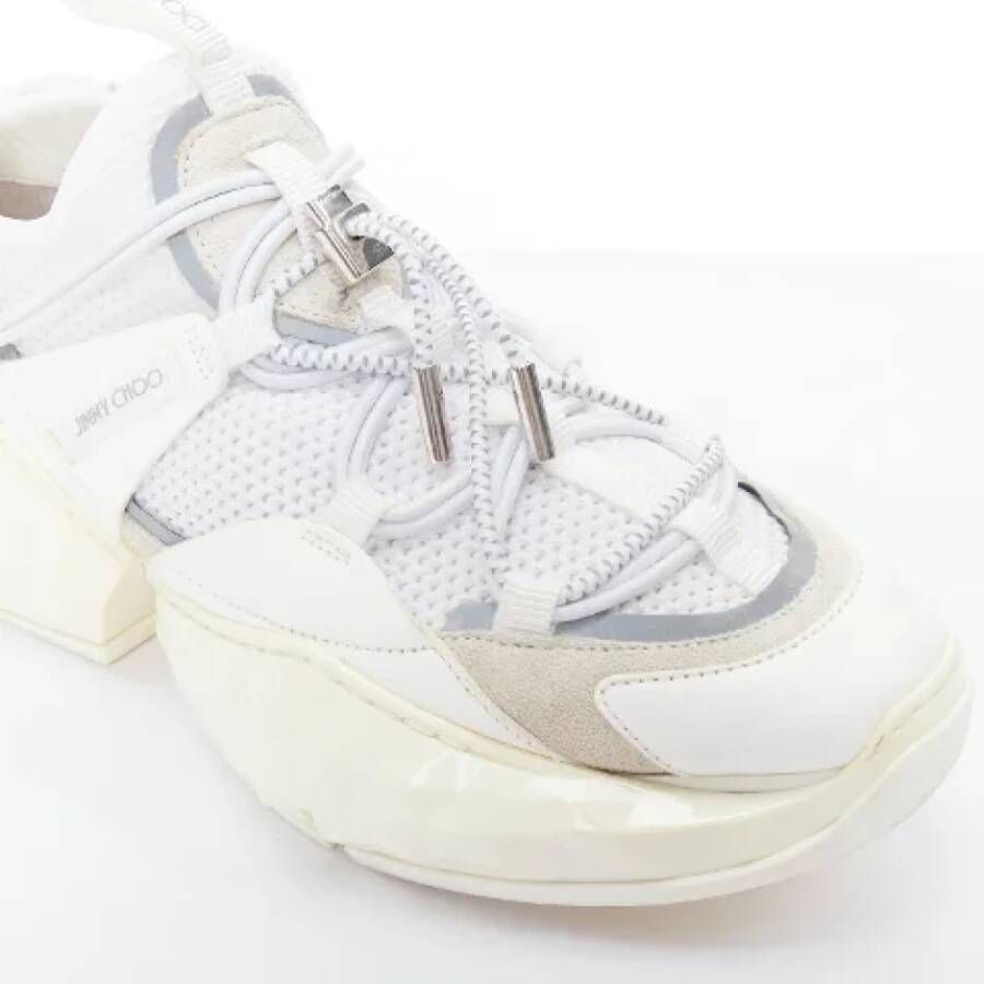 Jimmy Choo Pre-owned Leather sneakers White Dames