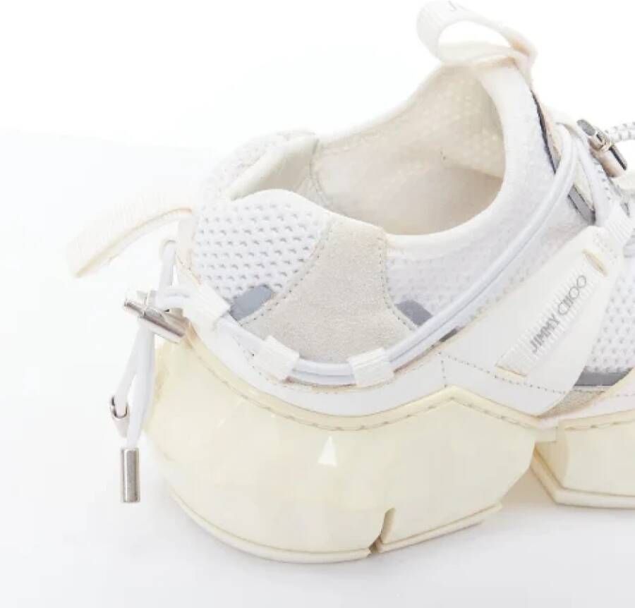 Jimmy Choo Pre-owned Leather sneakers White Dames