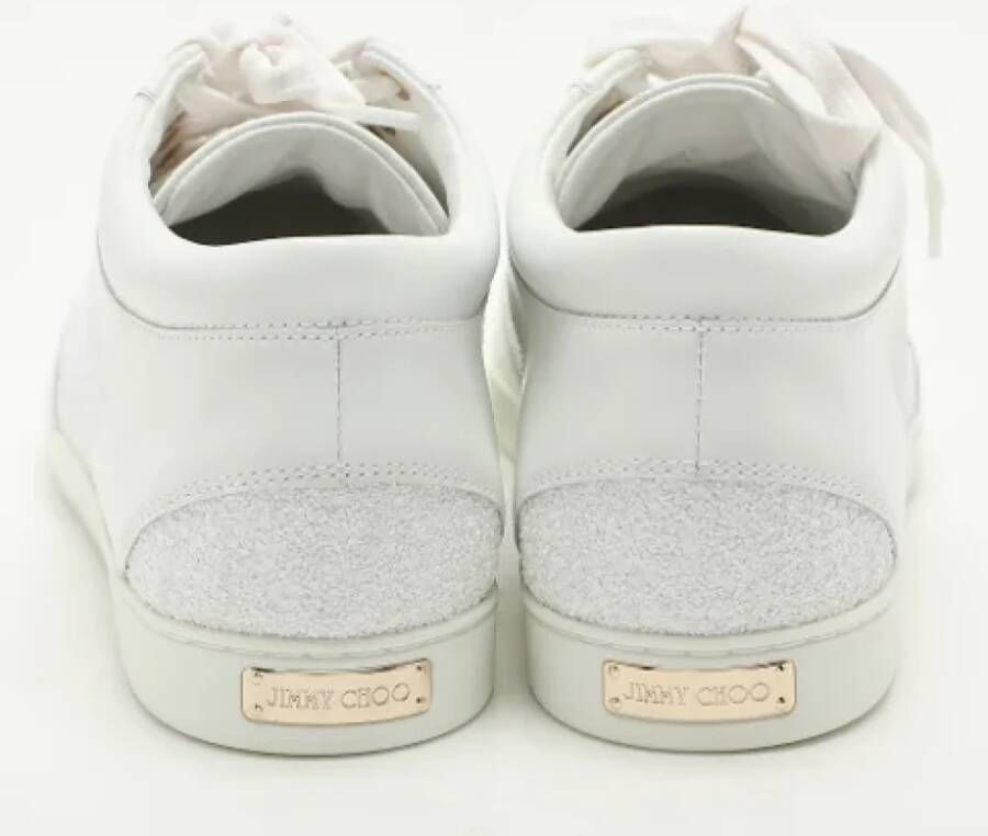 Jimmy Choo Pre-owned Leather sneakers White Dames