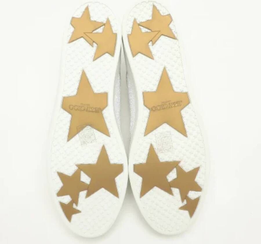 Jimmy Choo Pre-owned Leather sneakers White Dames