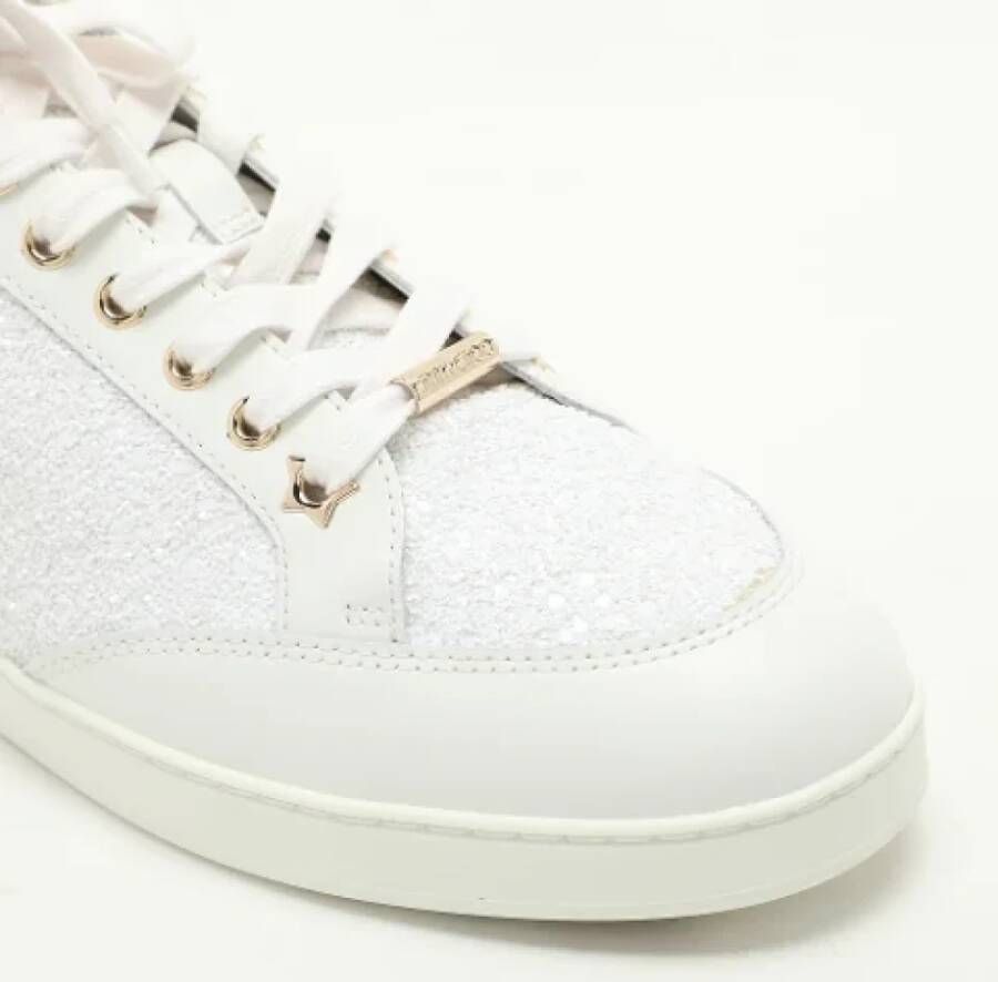 Jimmy Choo Pre-owned Leather sneakers White Dames