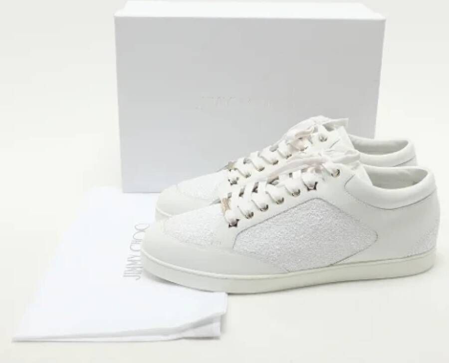 Jimmy Choo Pre-owned Leather sneakers White Dames