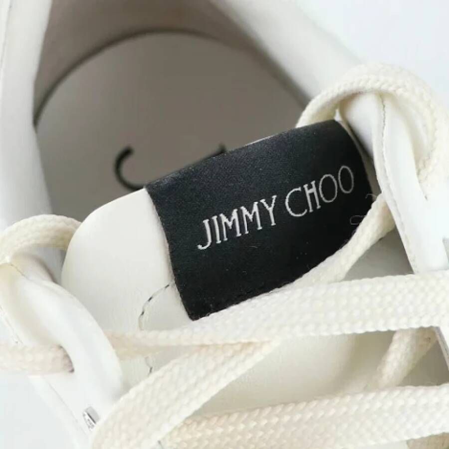 Jimmy Choo Pre-owned Leather sneakers White Dames