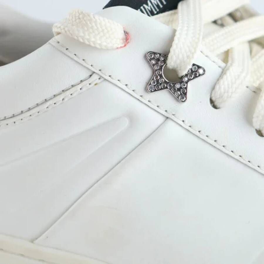 Jimmy Choo Pre-owned Leather sneakers White Dames