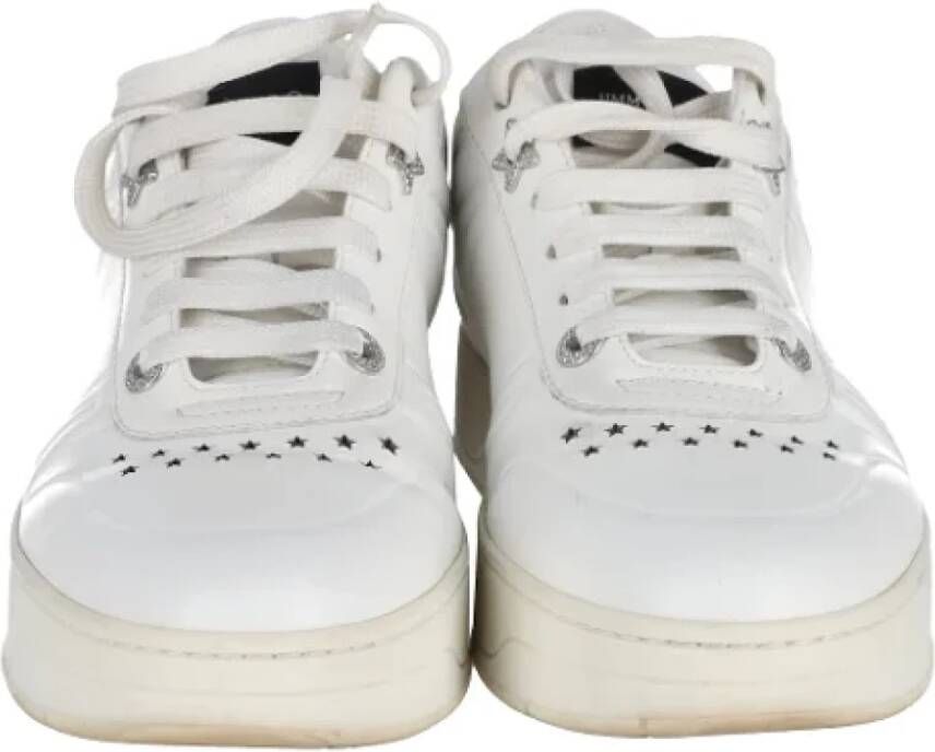 Jimmy Choo Pre-owned Leather sneakers White Dames