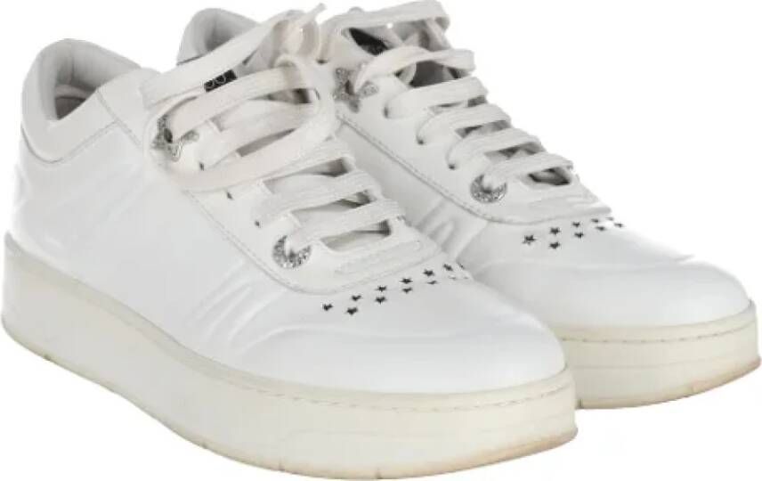 Jimmy Choo Pre-owned Leather sneakers White Dames