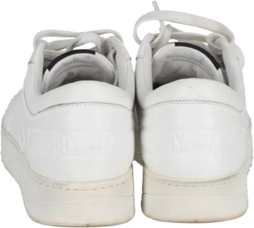 Jimmy Choo Pre-owned Leather sneakers White Dames