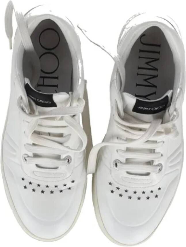 Jimmy Choo Pre-owned Leather sneakers White Dames