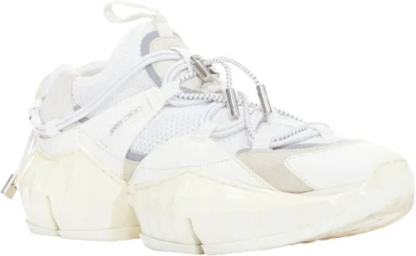 Jimmy Choo Pre-owned Leather sneakers White Dames