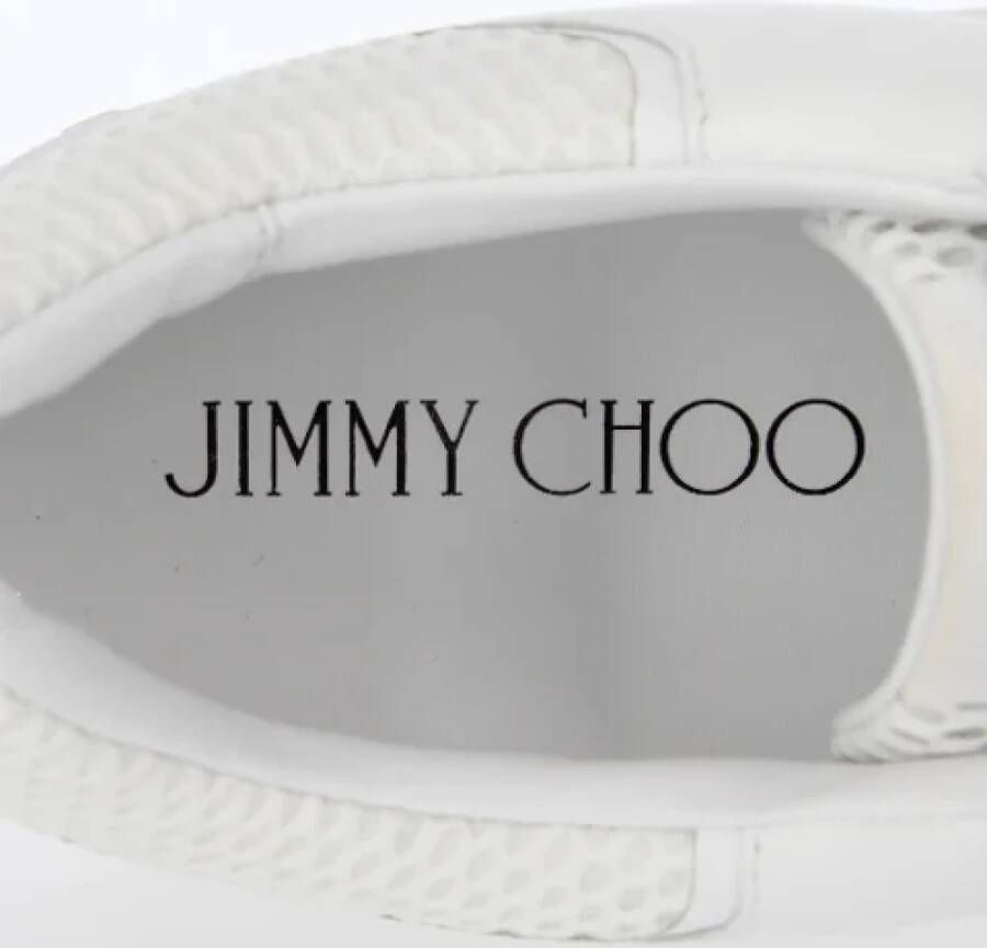 Jimmy Choo Pre-owned Leather sneakers White Heren