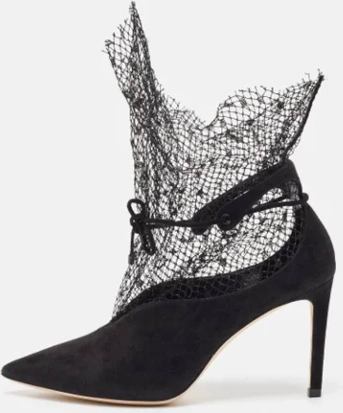 Jimmy Choo Pre-owned Mesh boots Black Dames