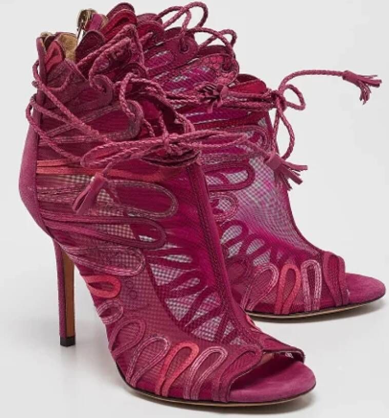 Jimmy Choo Pre-owned Mesh boots Purple Dames