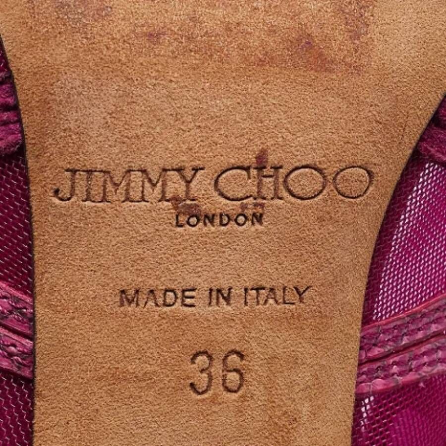 Jimmy Choo Pre-owned Mesh boots Purple Dames