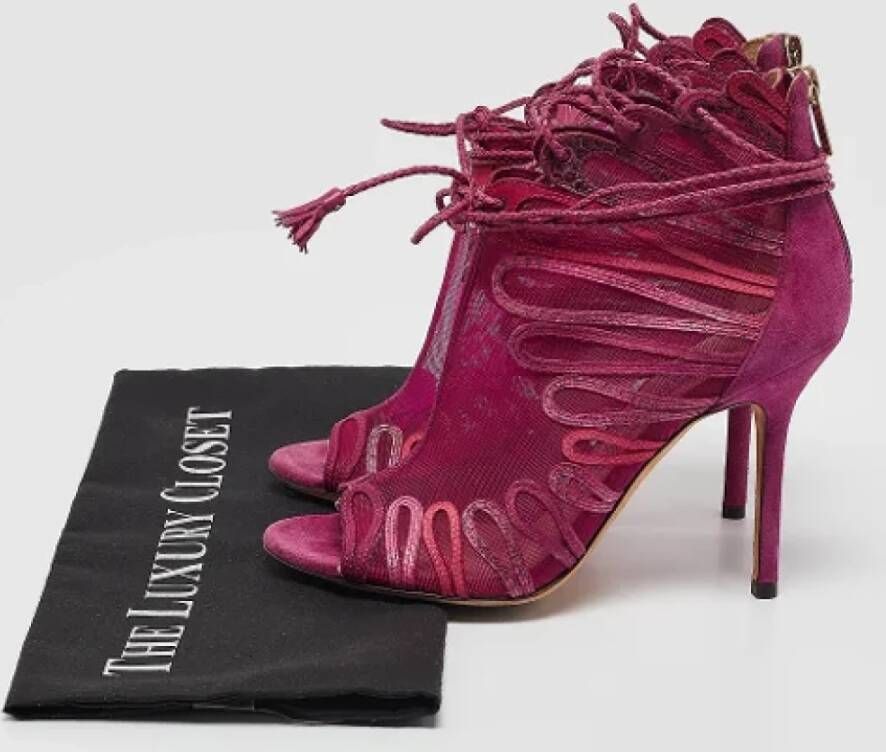 Jimmy Choo Pre-owned Mesh boots Purple Dames