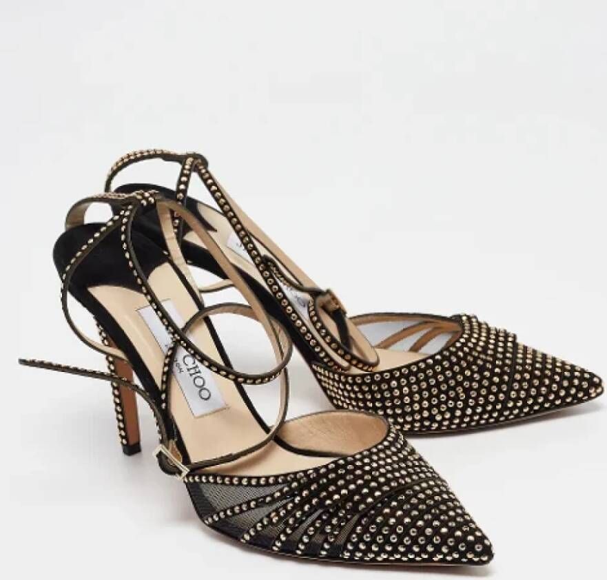 Jimmy Choo Pre-owned Mesh heels Black Dames