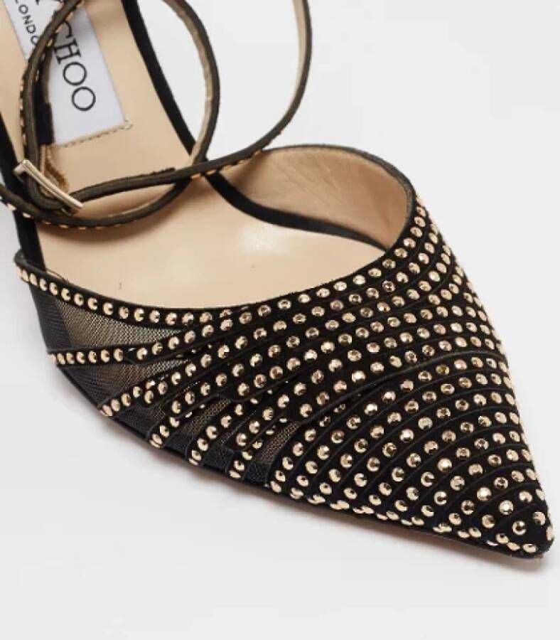 Jimmy Choo Pre-owned Mesh heels Black Dames