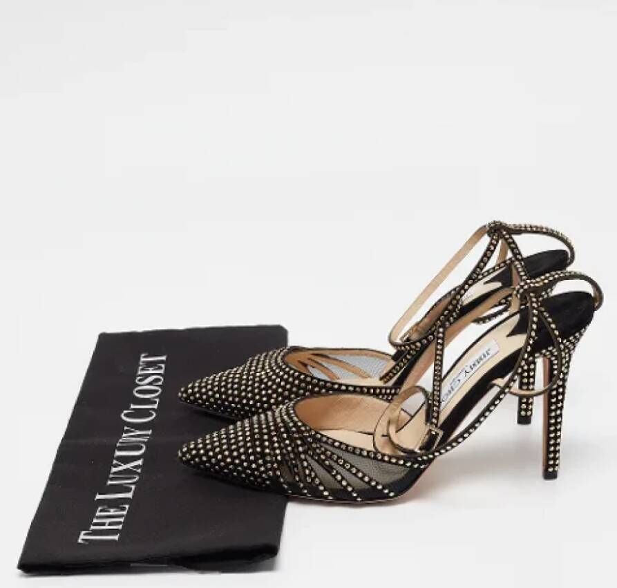 Jimmy Choo Pre-owned Mesh heels Black Dames