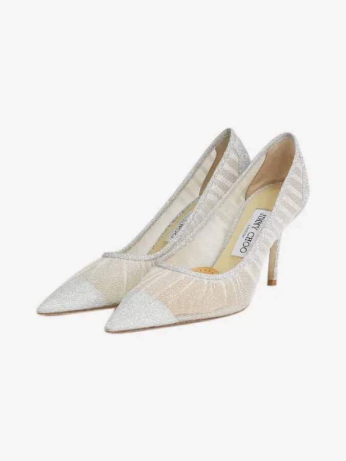 Jimmy Choo Pre-owned Mesh heels Gray Dames