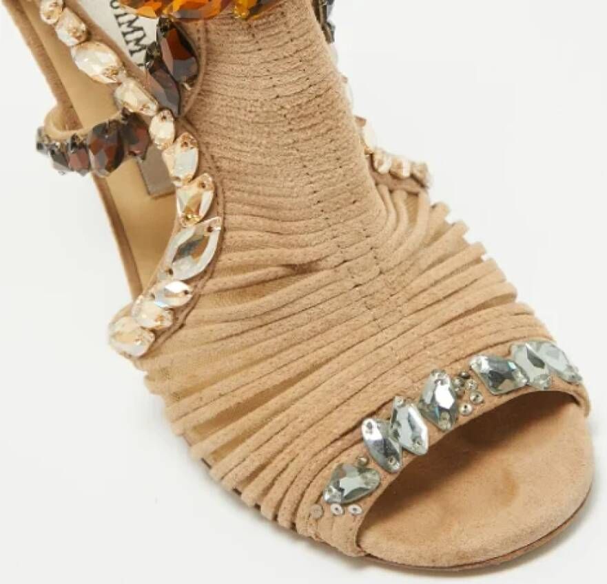 Jimmy Choo Pre-owned Mesh sandals Brown Dames