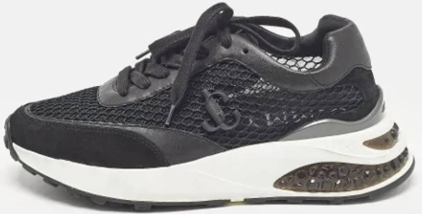 Jimmy Choo Pre-owned Mesh sneakers Black Dames