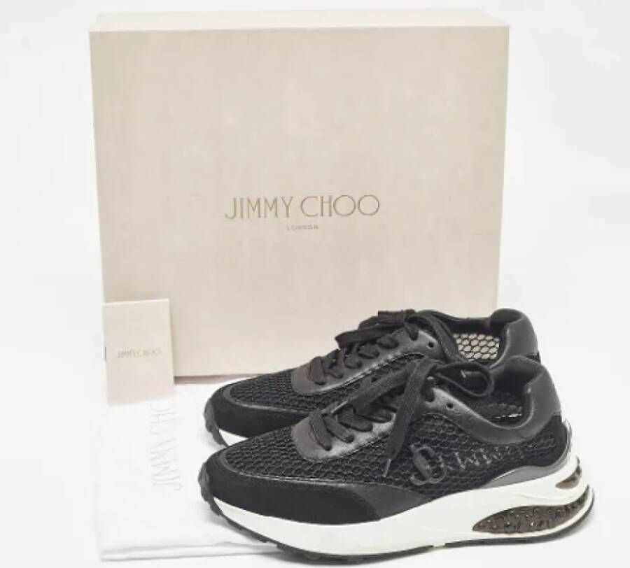 Jimmy Choo Pre-owned Mesh sneakers Black Dames