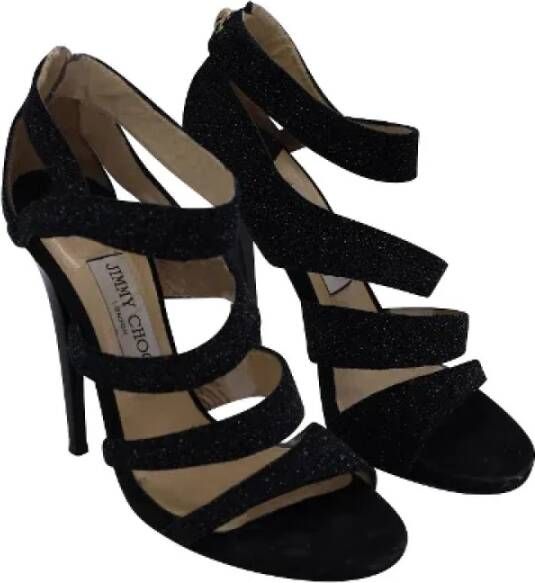 Jimmy Choo Pre-owned Polyester heels Black Dames