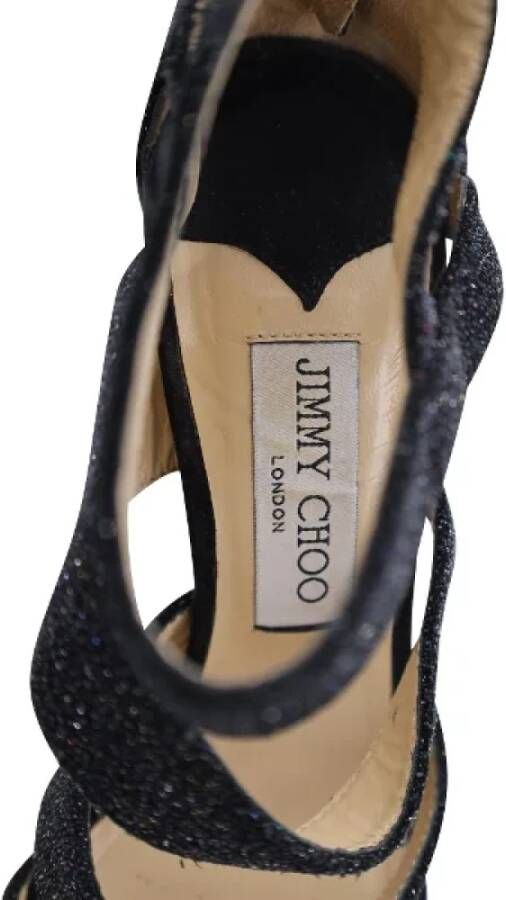 Jimmy Choo Pre-owned Polyester heels Black Dames