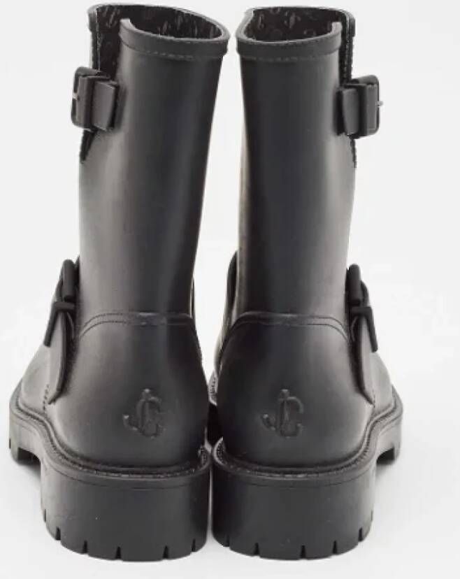 Jimmy Choo Pre-owned Rubber boots Black Dames